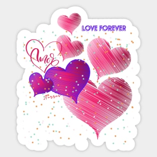 Heart Confetti Sticker